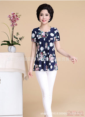 深圳寶安沙井好運來 中老年大碼冰絲T恤批發熱選地